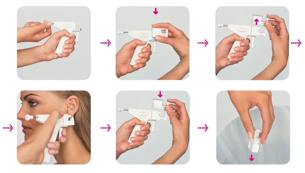 Ear Piercing Steps